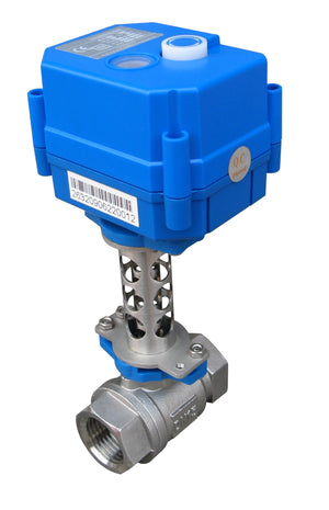 Electric motorized ball water control valve YS20SHT High Temperature, 3 wires actuator 95-250 VAC #yamavalve - Yamatho Supply