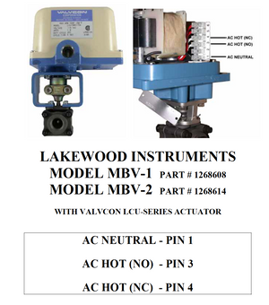 Lakewood p/n 1269179  valve replacement for Motorized Ball Valve for boiler conductivity controller MBV1 in 1/2" - Yamatho Supply