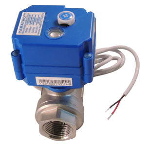 Electric motorized water control valve YS20S, 2 wires actuator 95-250 VAC Normally Closed - Yamatho Supply